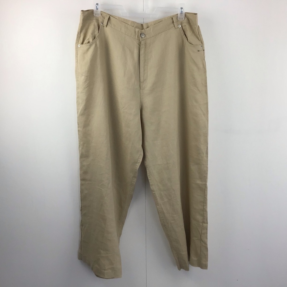 Bridgewater Studio 100% Linen wide leg pants. Size 24W.